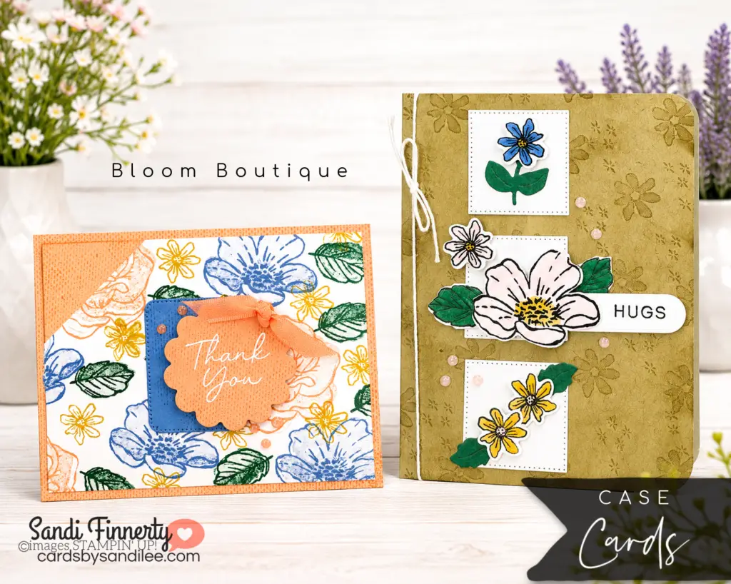 “Bloom Boutique cards CASEd from Stampin' Up! January-April 2026 Mini Catalog page 67”