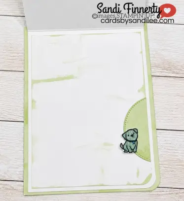 inside of global design challenge card using soft sea foam hydrangea hue and peaceful pine.