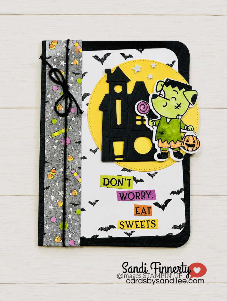 Spooky sweet frankentstein card that goes with sketch #2